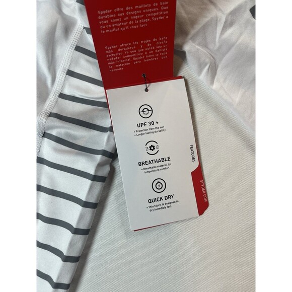 Spyder Men's Long Sleeve T-Shirt Rash Guard Sun Protection Swim Boating Tee XL - Picture 7 of 8